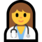 Woman Health Worker emoji on Microsoft